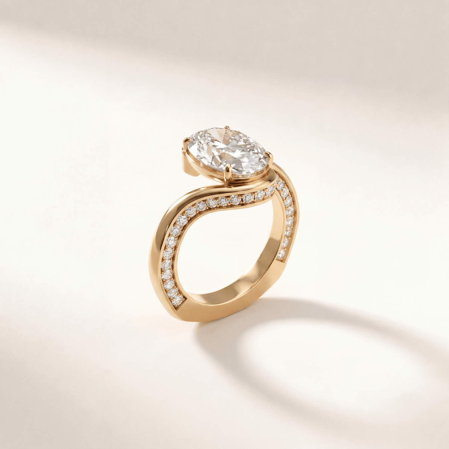 Oval Bypass Hidden Pave