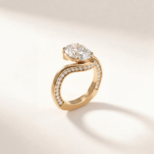 Oval Bypass Hidden Pave