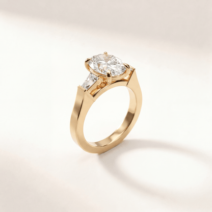 Oval Three Stone Classic