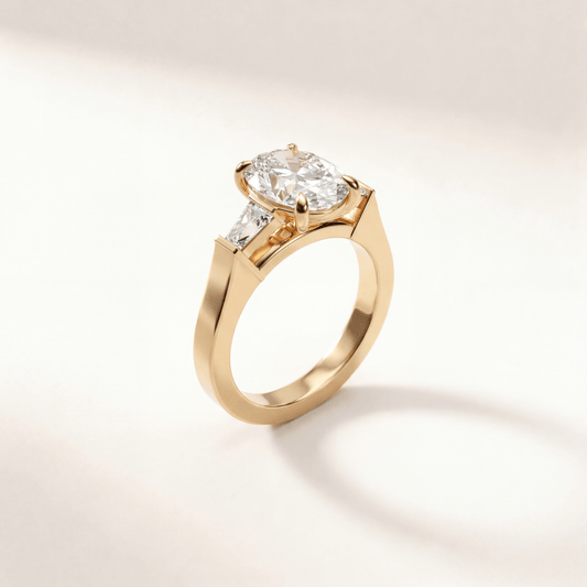 Oval Three Stone Classic