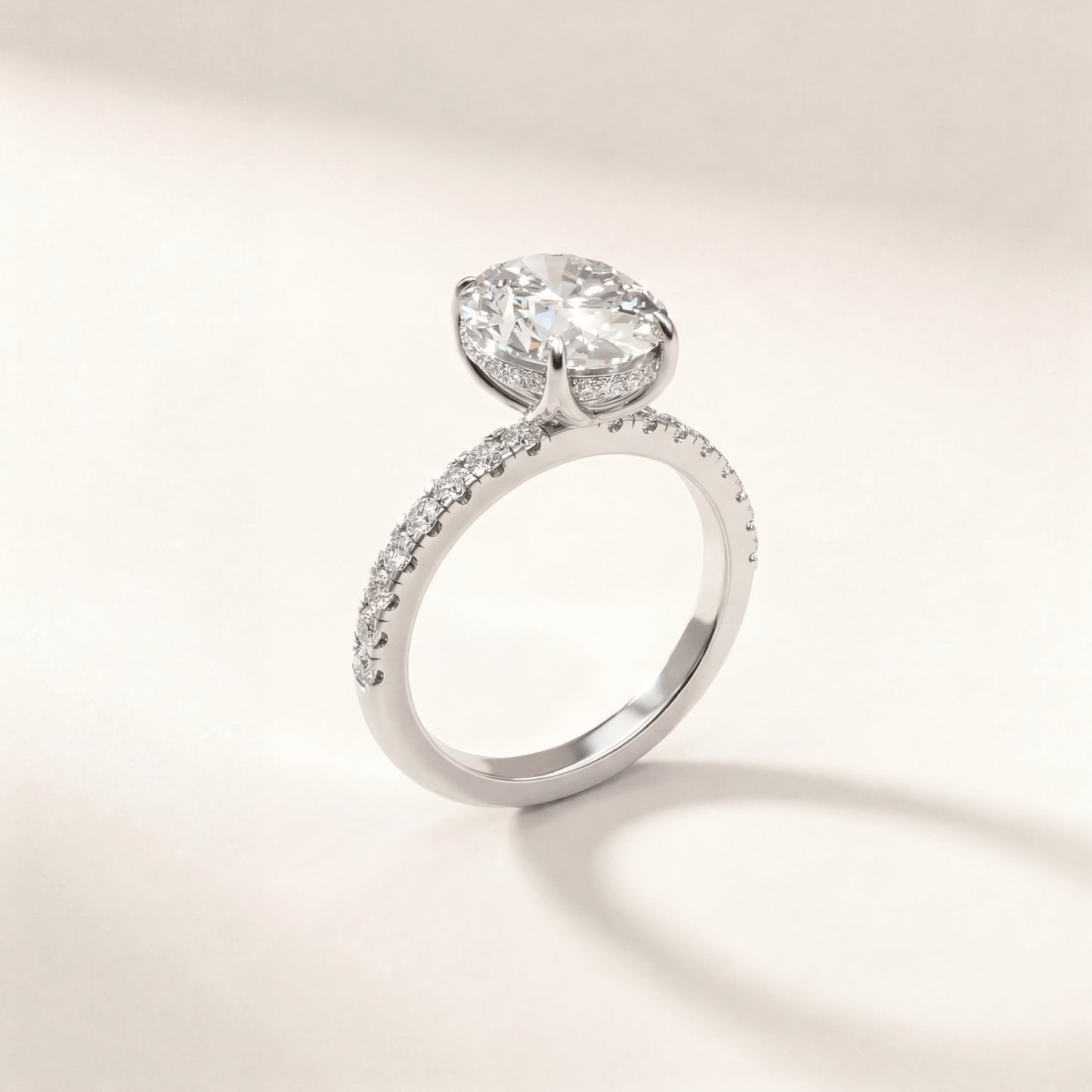 Oval Tulip Four Petal Pave Classic
