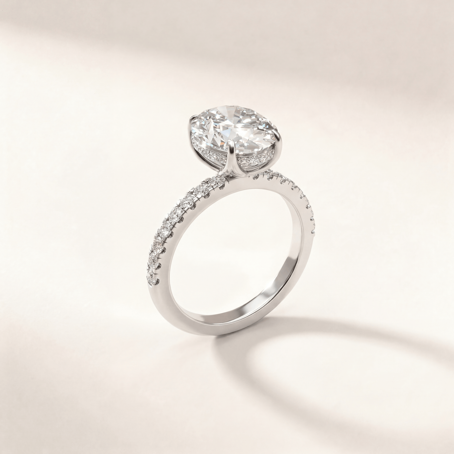 Oval Tulip Four Petal Pave Classic