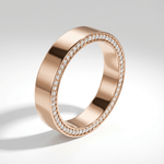 Men's 6mm Wedding Band with Hidden-Pavé Diamonds, view 3