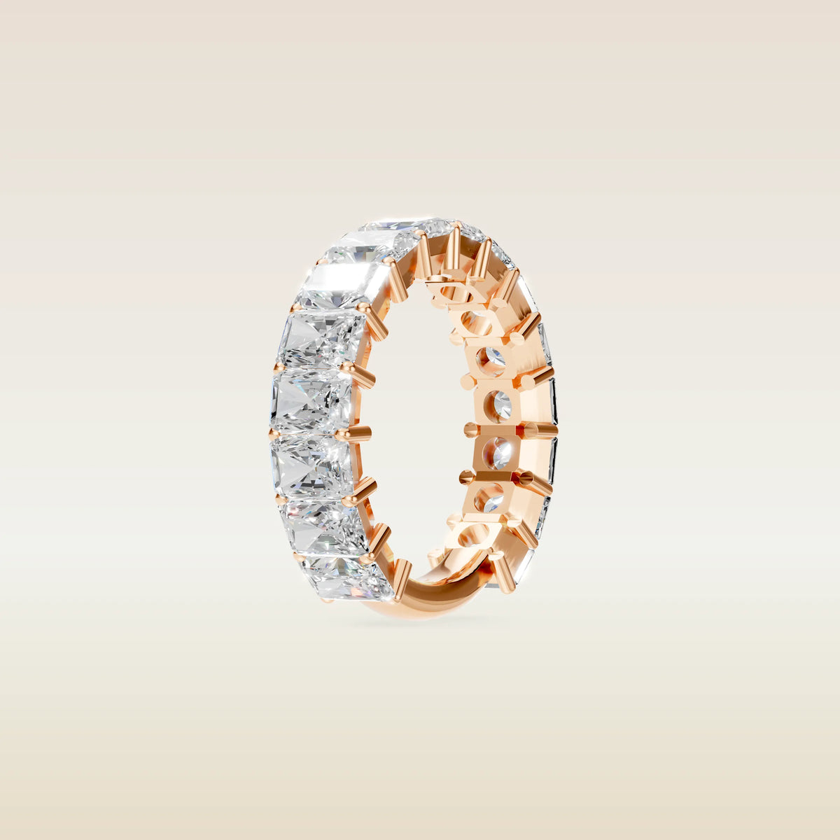 Radiant Shaped 3/4 Eternity Band, view 9