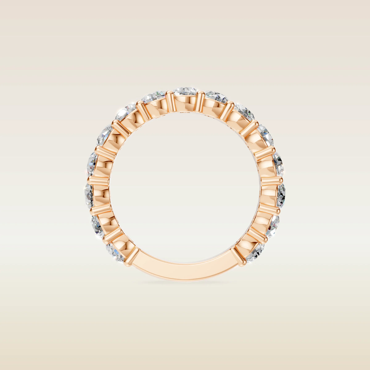 Round Shaped 3/4 Eternity Band, view 10