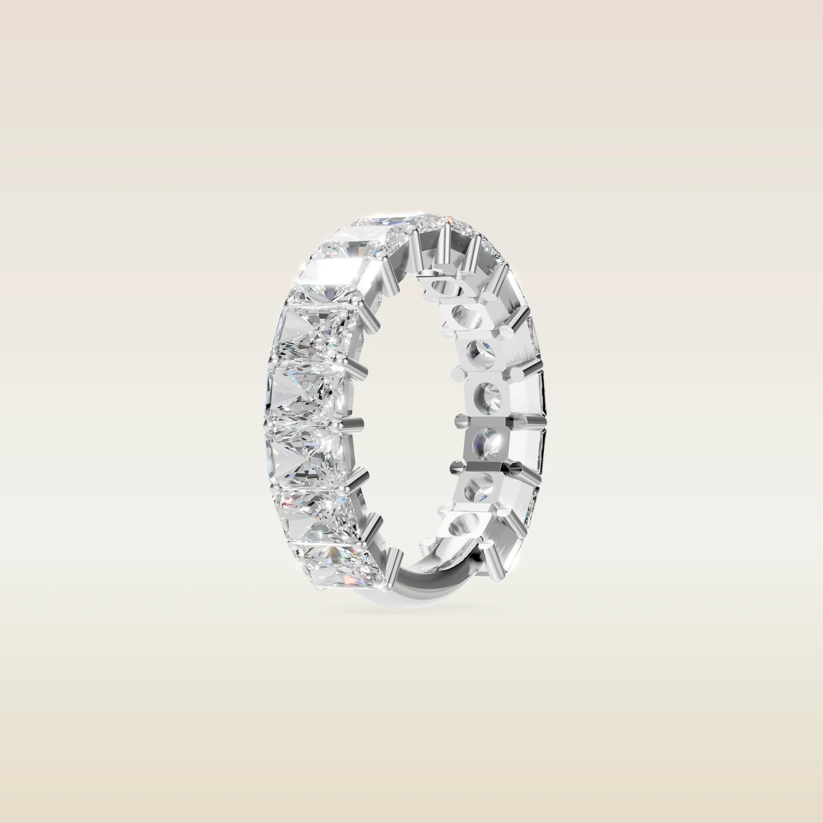 Radiant Shaped 3/4 Eternity Band, view 5