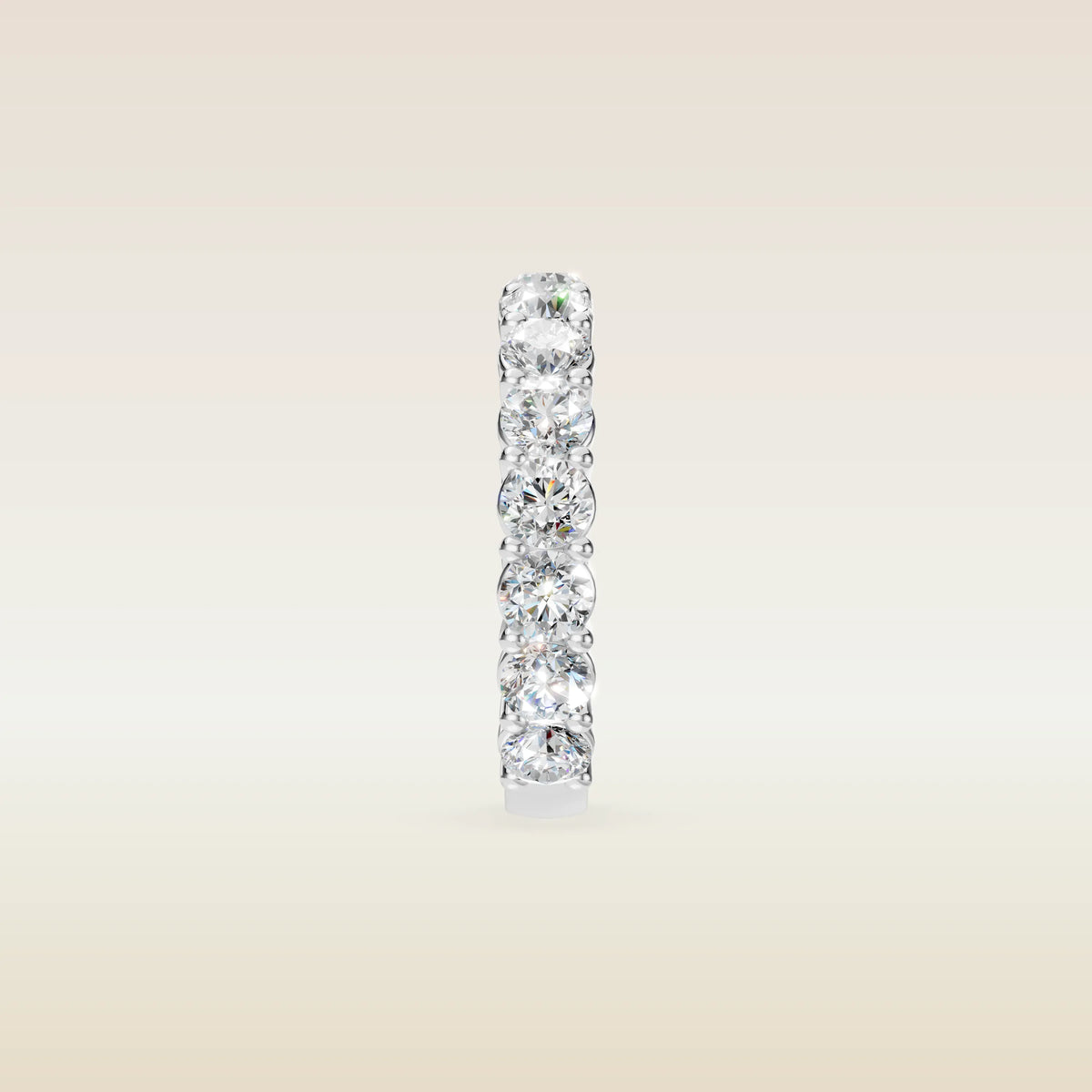 Round Shaped 3/4 Eternity Band, view 7