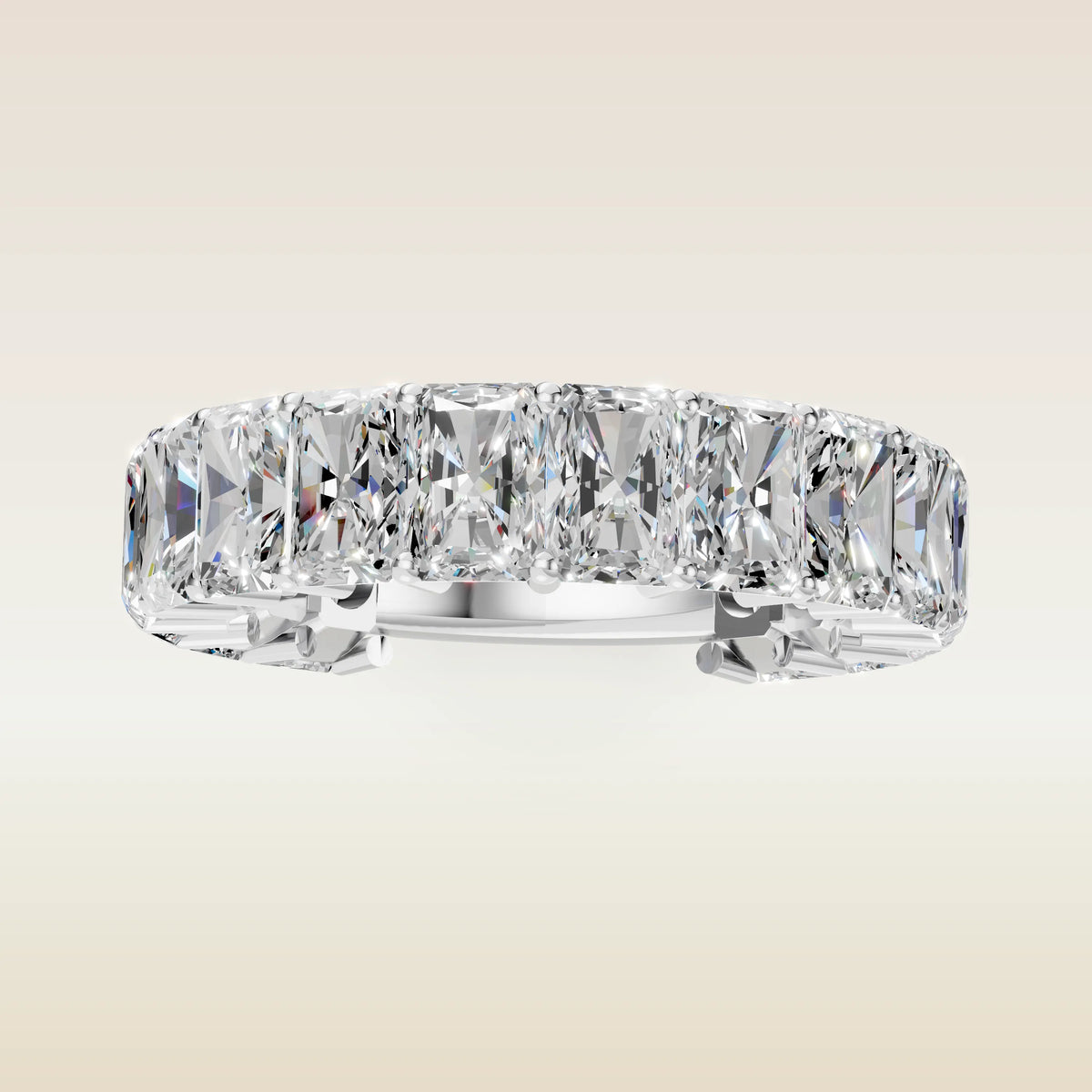 Radiant Shaped 3/4 Eternity Band, view 8