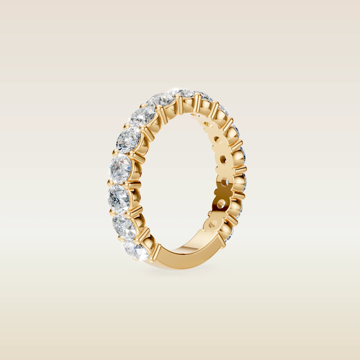 Round Shaped 3/4 Eternity Band, view 1
