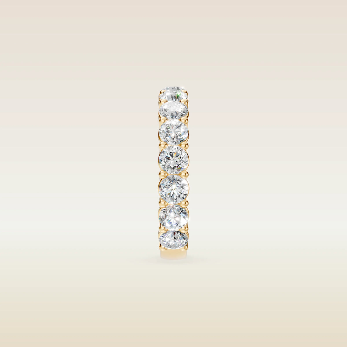 Round Shaped 3/4 Eternity Band, view 3