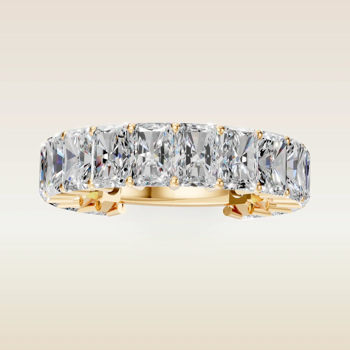Radiant Shaped 3/4 Eternity Band, view 4