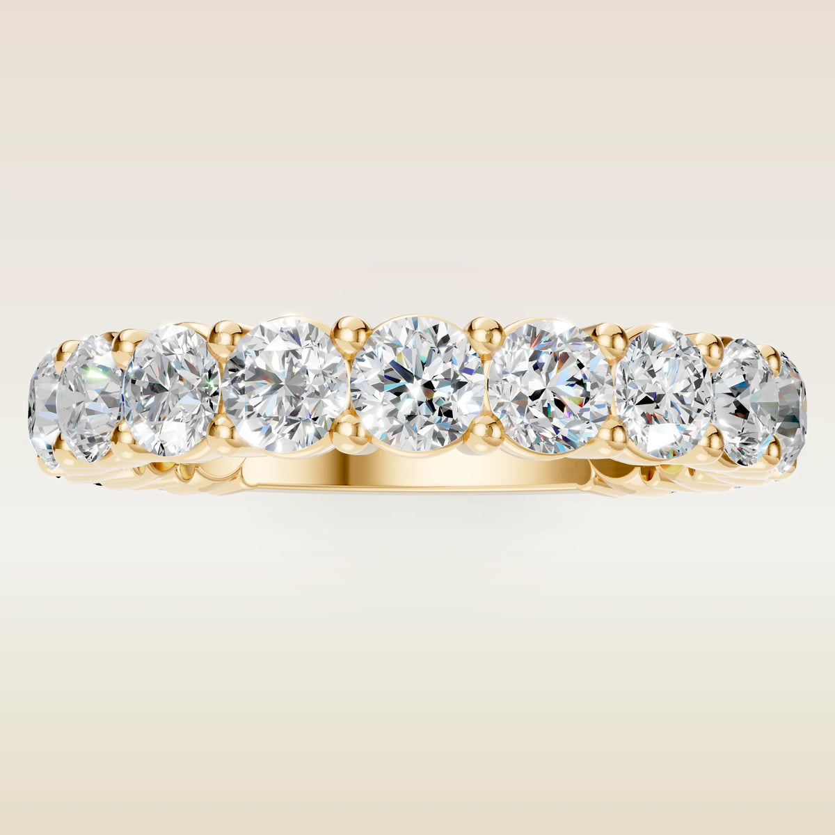 Round Shaped 3/4 Eternity Band, view 4