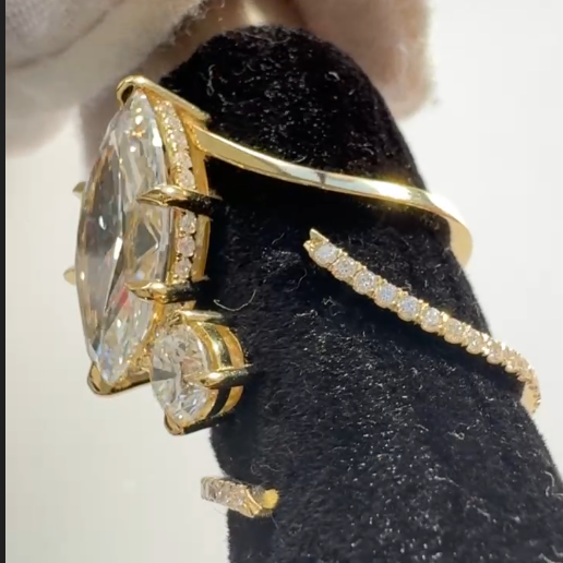 Yeritza's Custom Ring & Wedding Band Combo