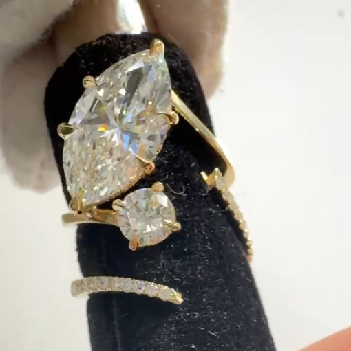 Yeritza's Custom Ring & Wedding Band Combo