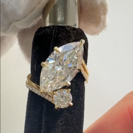 Yeritza's Custom Ring & Wedding Band Combo