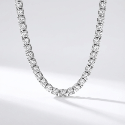 Tennis Necklace with Round Diamonds