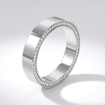 Men's 6mm Wedding Band with Hidden-Pavé Diamonds, view 2