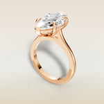 Marquise Classic Cathedral engagement ring in rose gold, angled view