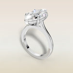 Marquise Classic Cathedral engagement ring in white gold, angled view