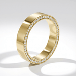 Men's 6mm Wedding Band with Hidden-Pavé Diamonds, view 1