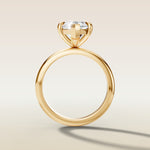 Marquise Classic Solitaire engagement ring in yellow gold, front view