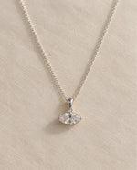 Coast to Coast Pendant, marquise diamond in 14K white gold