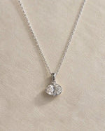 Coast to Coast Pendant, oval diamond in 14K white gold