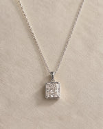 Coast to Coast Pendant, radiant diamond in 14K white gold
