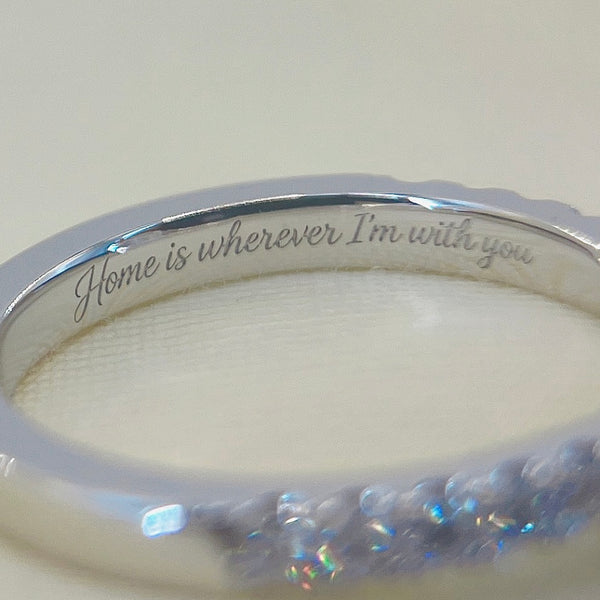 A Favourite Line engraving, inside the band