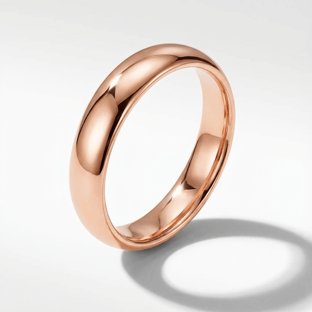 Rounded Wedding Band, view 3