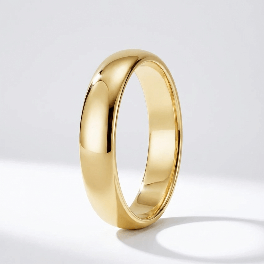 Rounded Wedding Band, view 1