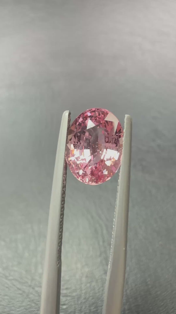 3.34ct Oval Padparadscha Sapphire