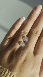 Pair of 2ct rose octagonal lab diamonds second video