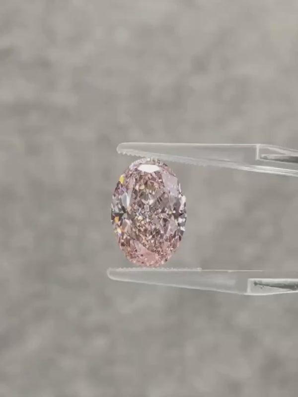 4.83ct Oval Pink Lab Diamond