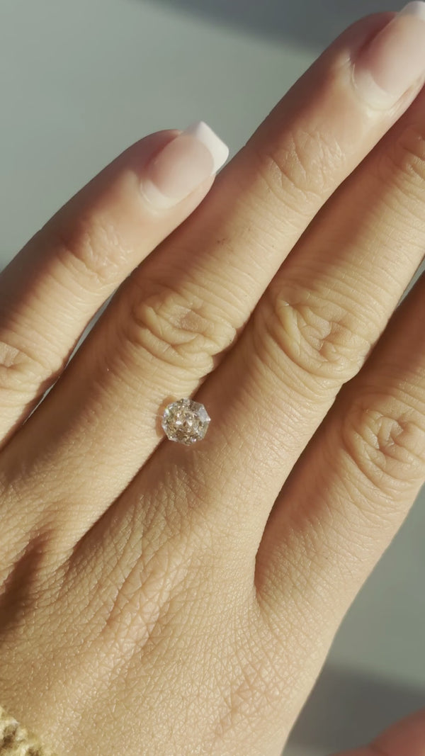 1.24ct Rose Octagonal Champagne Diamond